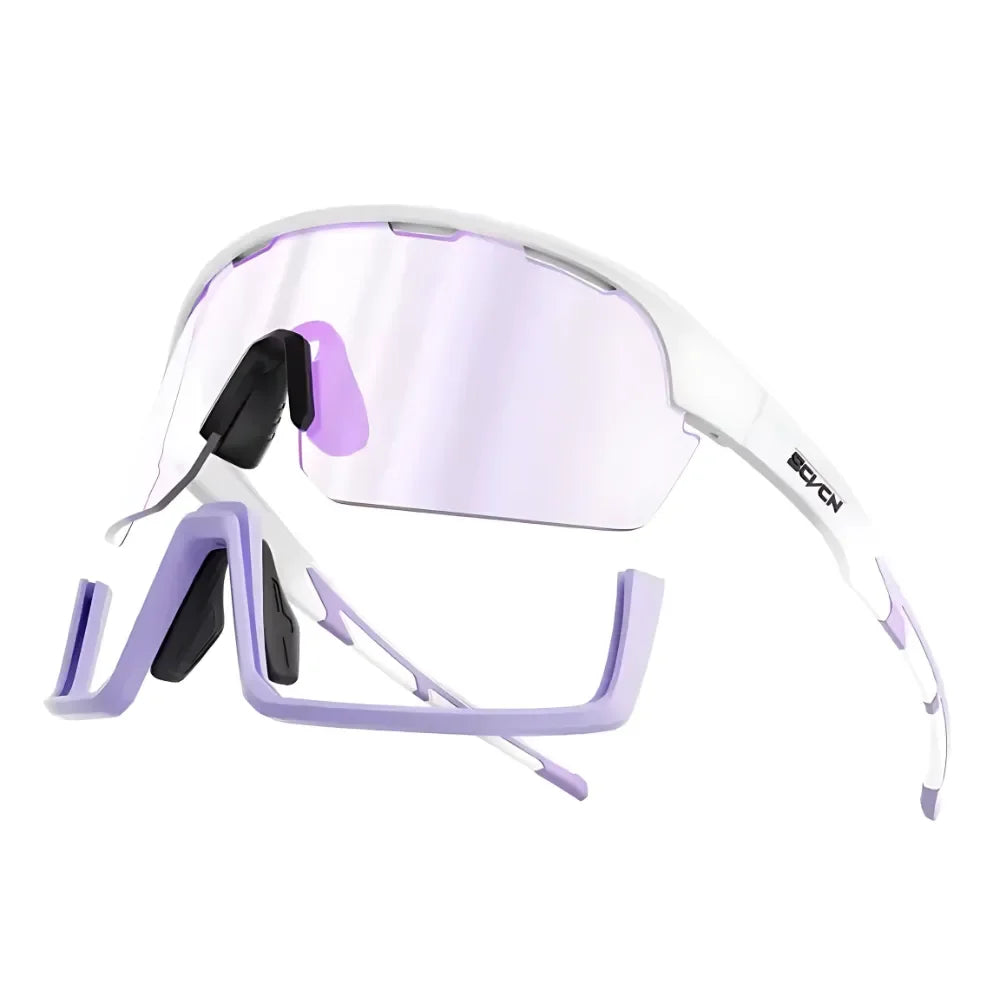 Photochromic cycling sunglasses
