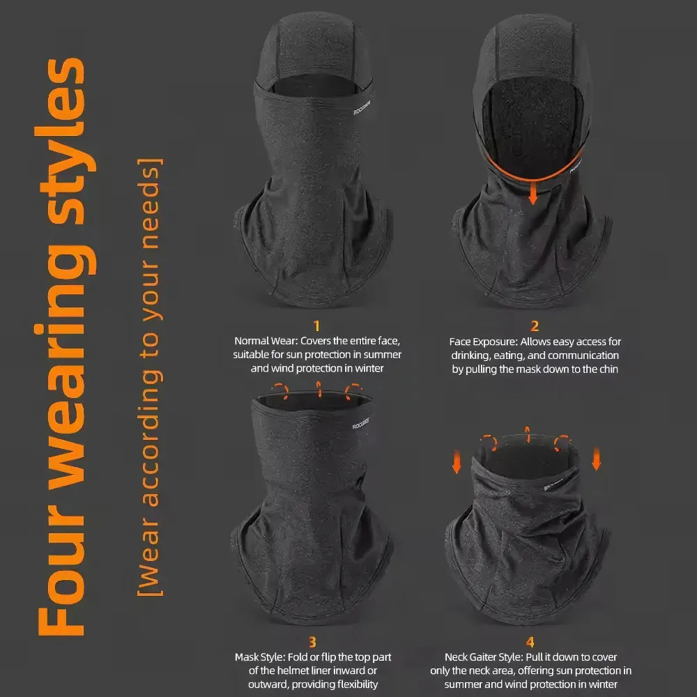 Full face mask for motorcycle and bicycle