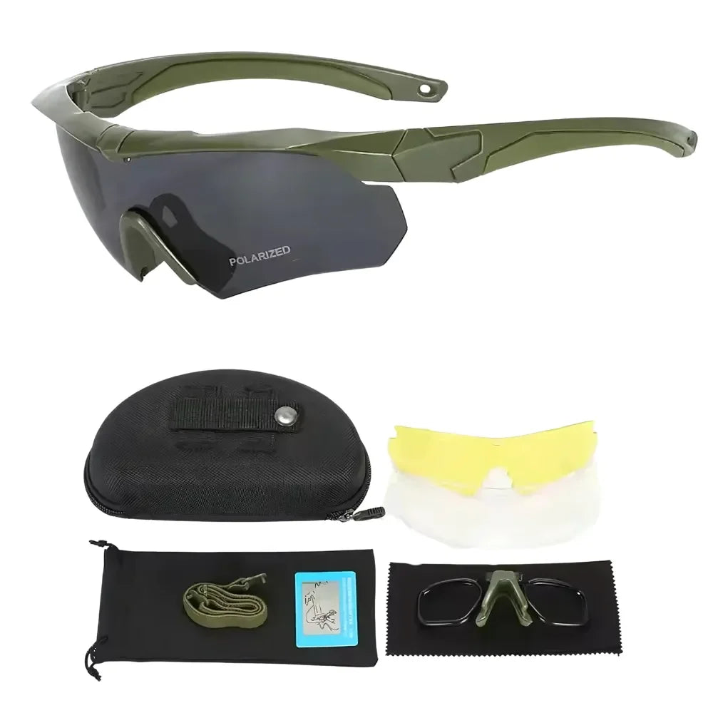 Durable tactical glasses for military-style activities