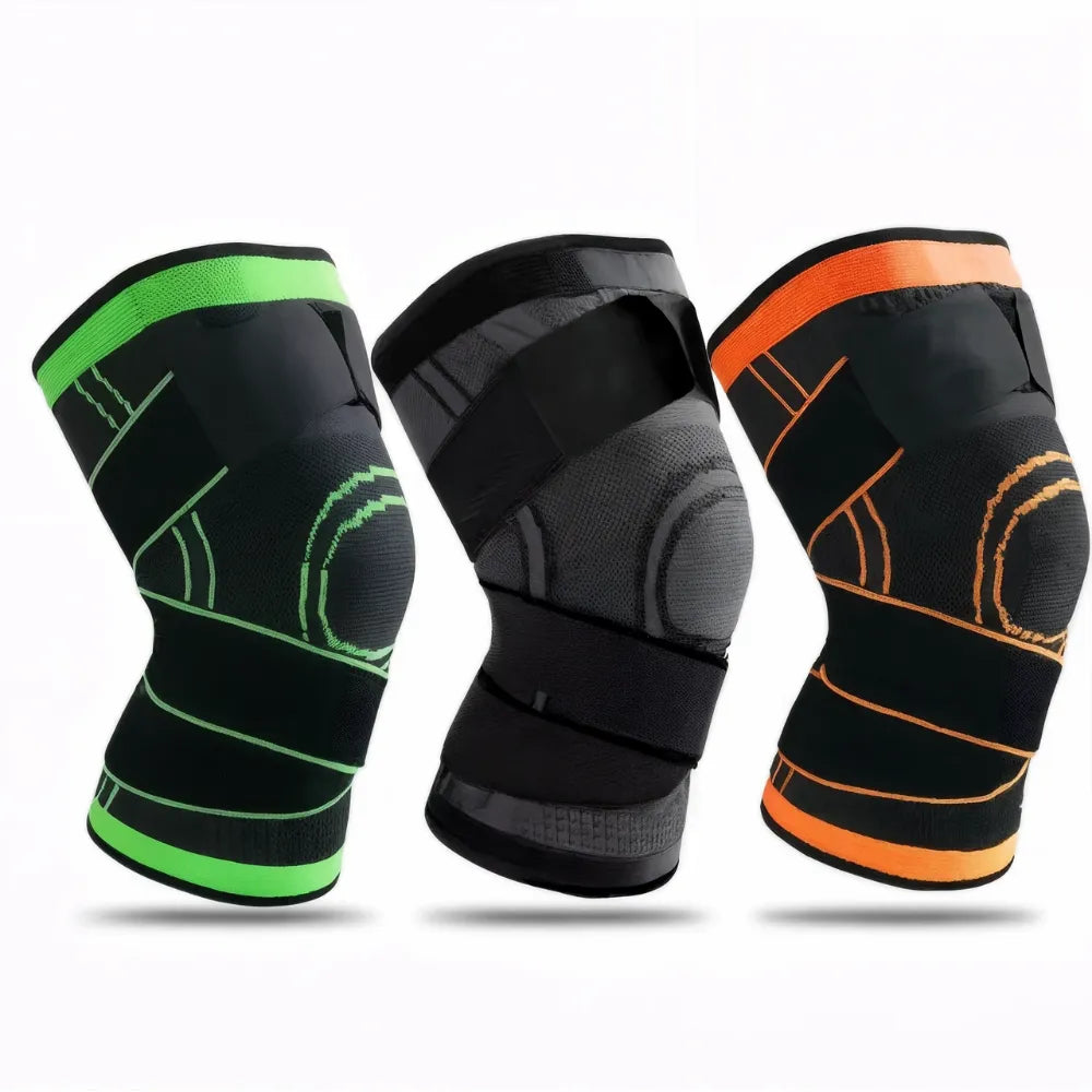 All-day comfort knee compression sleeve with straps