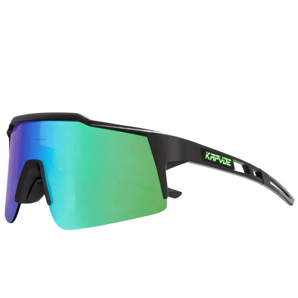 Sporty outdoor sunglasses with anti-glare lenses