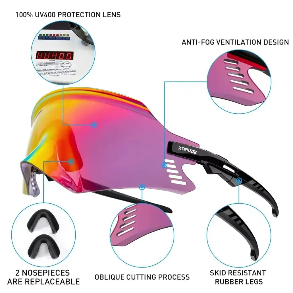 MTB cycling glasses with lightweight frame