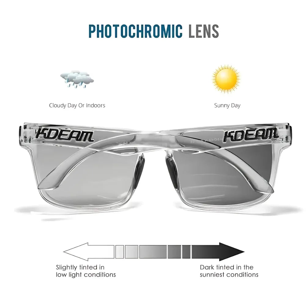 Women’s fashion square photochromic sunglasses