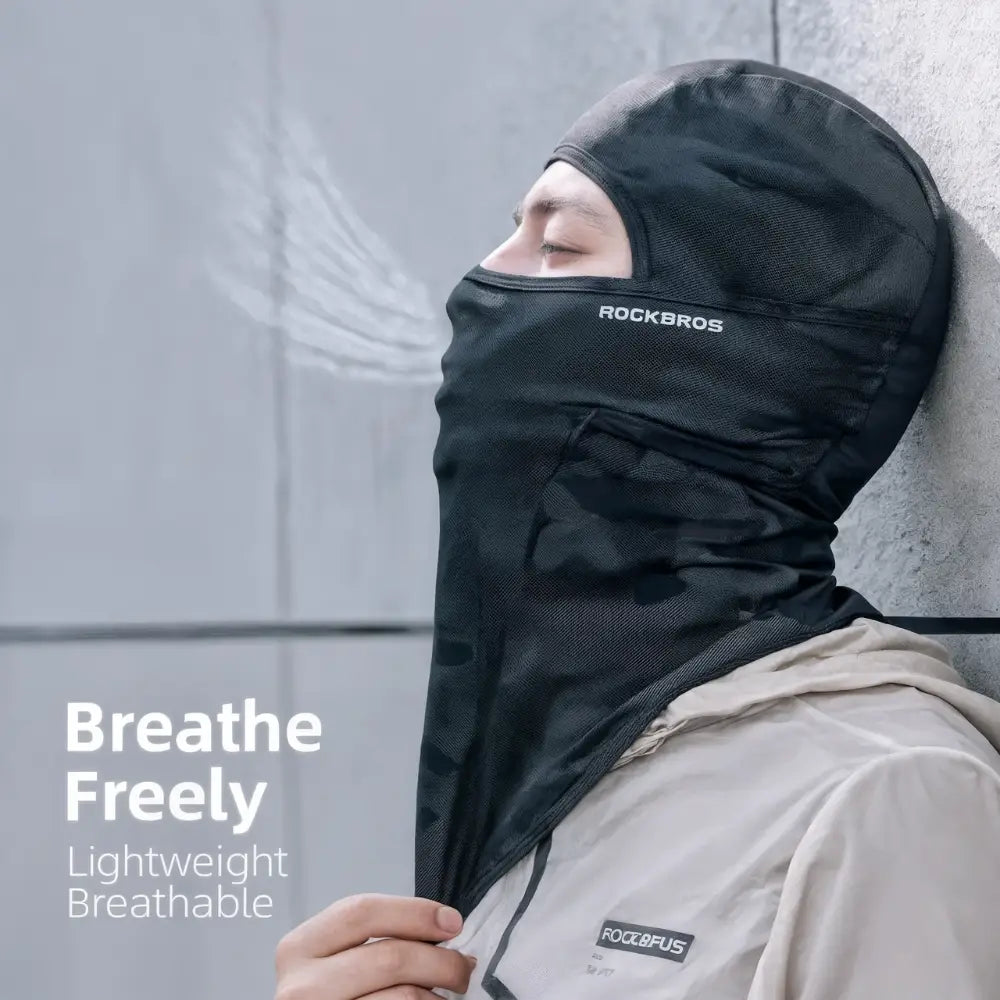 UV protection balaclava for motorbike riders