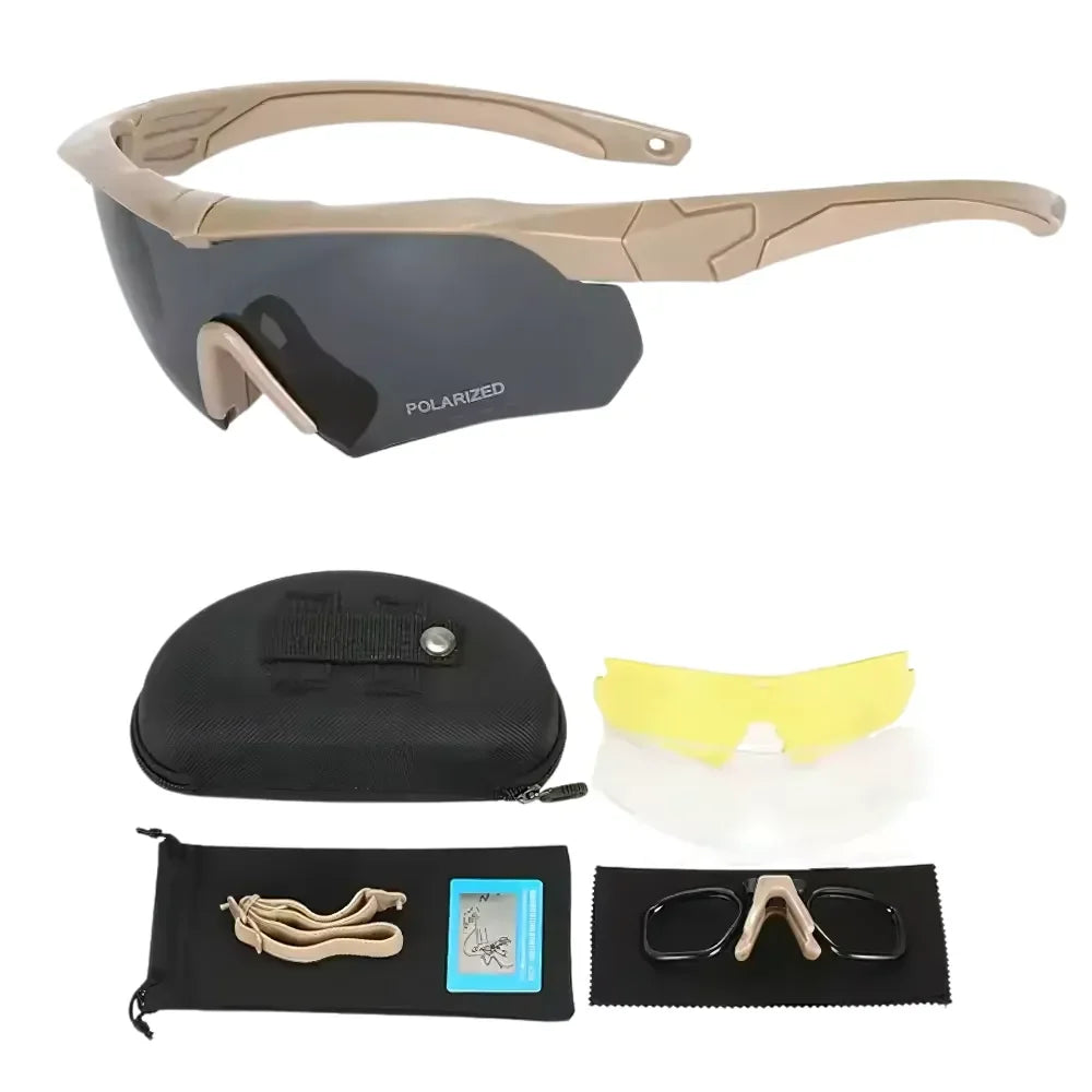 Safe sports eyewear for climbing and motorcycle riding
