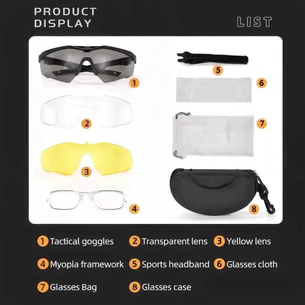 Military-grade protective eyewear windproof and dustproof